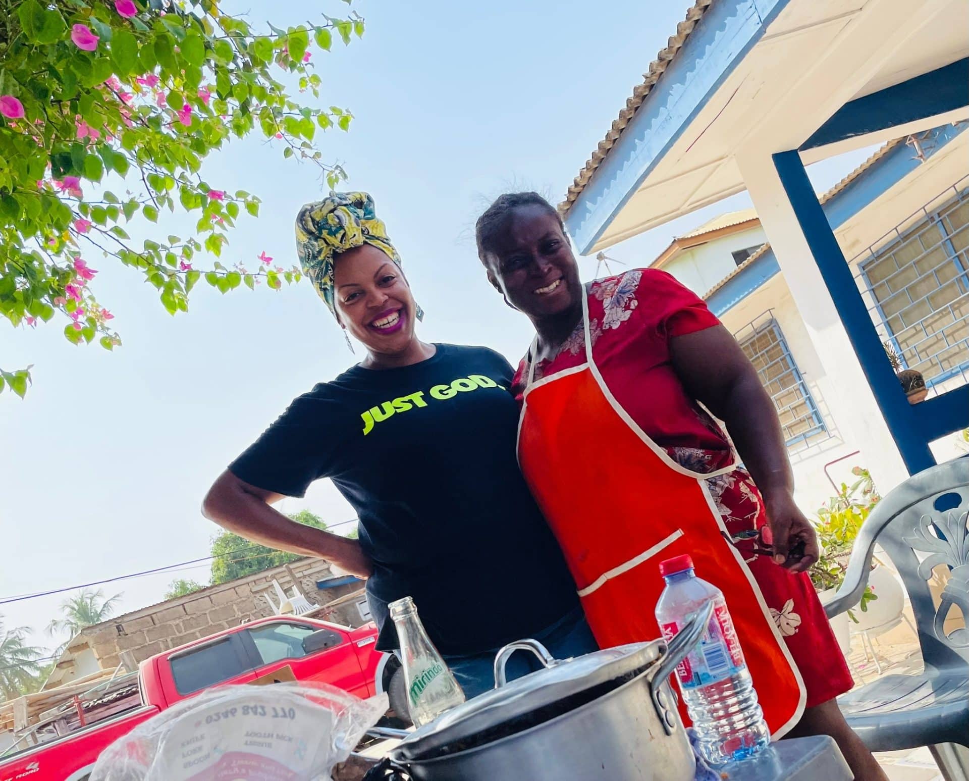 Auntie K Smiling With Guest