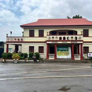 Historic Manhyia Palace Museum in Kumasi, Ghana, showcasing Ashanti culture and history.